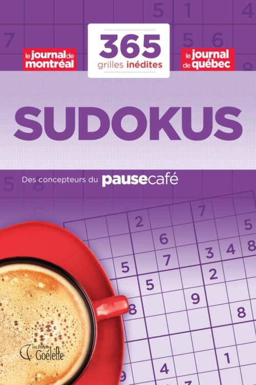 365 grilles inédites de sudoku en collaboration avec Le Journal de Montréal et Le Journal de Québec