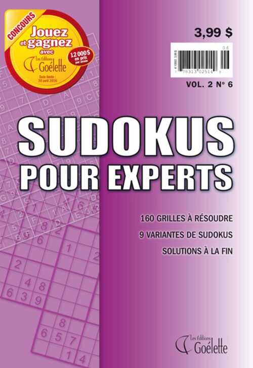 Sudokus experts Vol.2 No 6